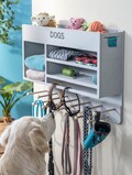 Deluxe dog coat rack. Practical for hanging dog leashes and many accessories - neat and stylish product logo