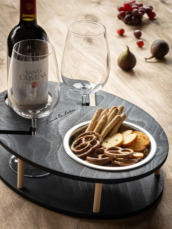 Weinbar - Couchbar für Weintrinker. Handgefertigt in Deutschland für Gemütliche Sofa Abende zu zweit. Perfektes Geschenk