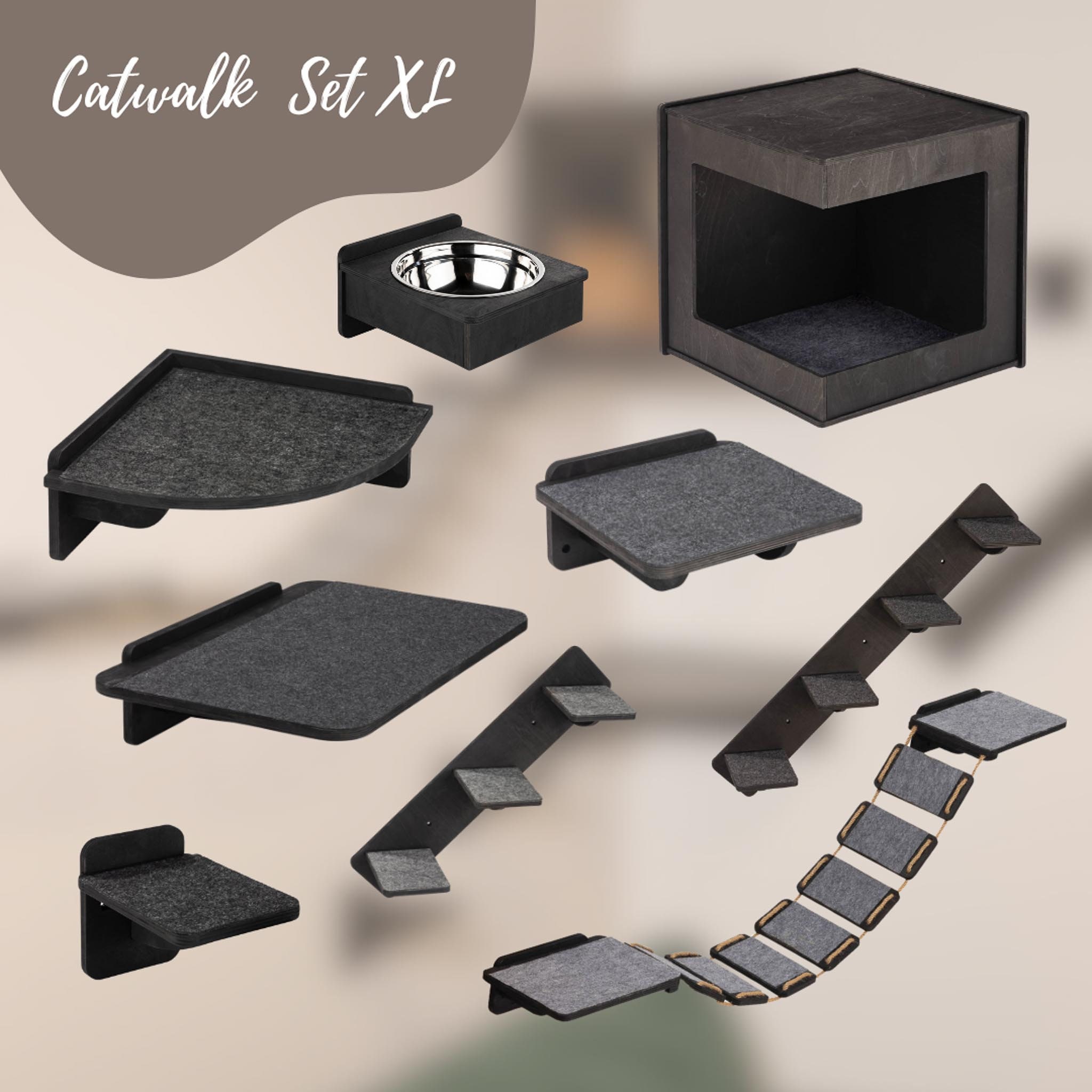 Catwalk – Various Wall Elements for Cats. the Wall-mounted Cat