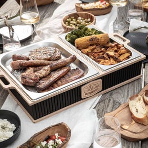 HOTTY Legacy - Die exquisite Warmhalteplatte in verschiedenen Größen für jeden Grillabend. Personalisierbares Geschenk für Griller!