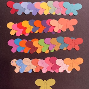 40 Butterfly Die Cuts Mixed Lot Grab Bag Great Variety of Colors Scrapbooking Card Making Junk Journaling Art Projects Crafts