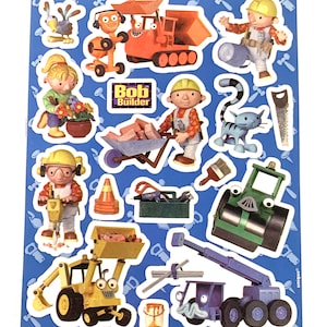 Bob The Builder Sticker Sheet Unique Industries, Inc Vintage 2001