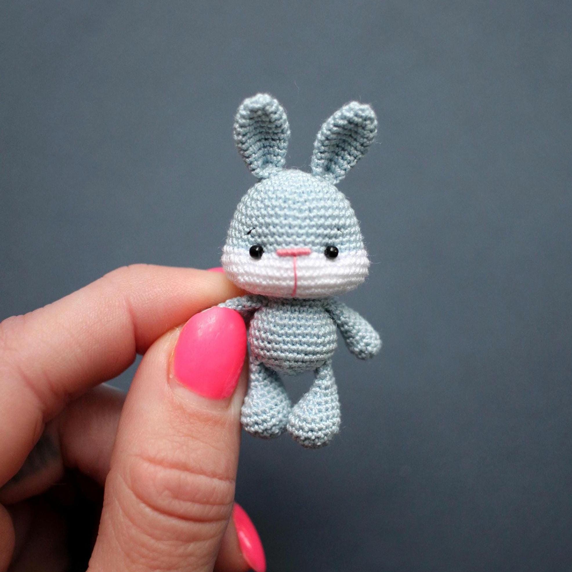 Blue Bunny Miniature Pet for Blythe Dolls. Cute Rabbit Toy for Custom Blythe Doll. Blythe Accessories