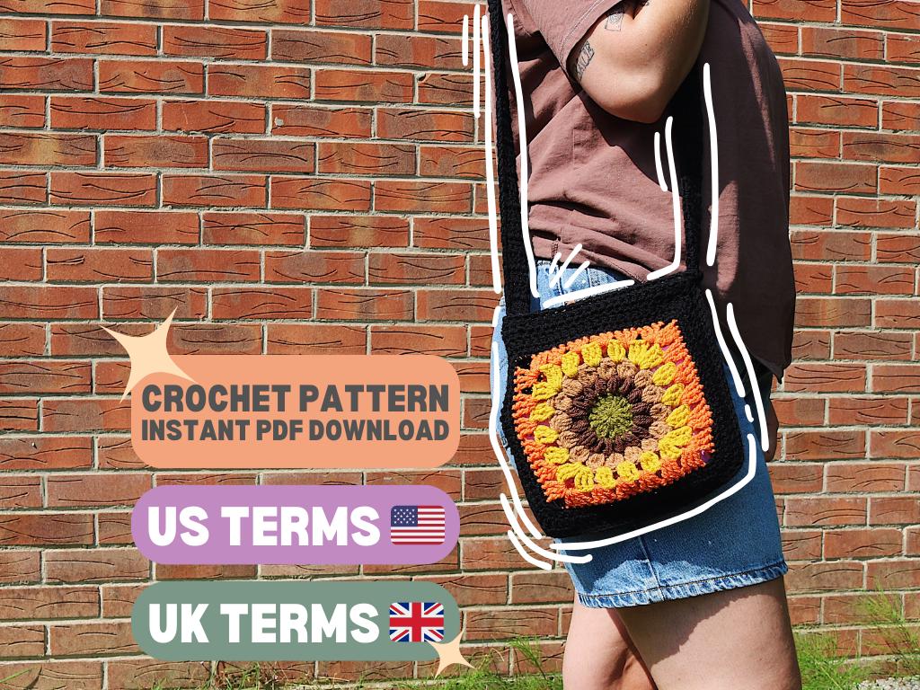30 Boho Bag Crochet Patterns for Fringe, Florals, and Everyday Texture 31 Sunburst Granny Square Festival Bag Pattern