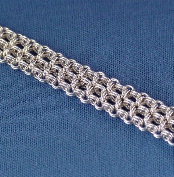 Items similar to Silver Chainmaille Bracelet on Etsy