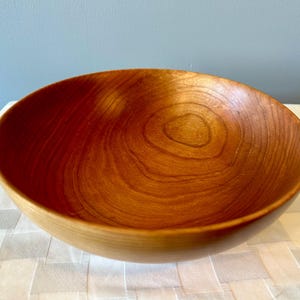 Hand Turned Cherry Wood Bowl: Tung Oil Finish
