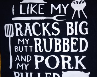 Tshirt divertente Barbecue Butt Strofinata Maiale tirato
