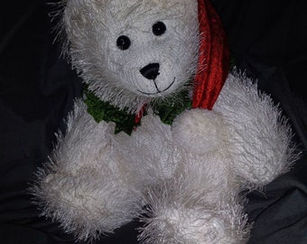 Stuffed Plush Musical Christmas Santa Teddy Bear Stash Container Jar Hidden Secret Storage Kids Adults Money Jewelry Herb