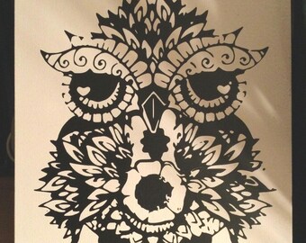 Custom Owl Mandala Wall Art Hanging