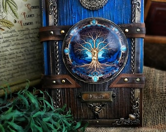 Celtic Grimoire Journal, Pagan Style Book of Shadows, A5 cover, Coffee scented pages