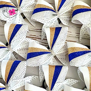 Custom Glitter and Rhinestone Cheer Bow - Fully Customizable Colors  Perfect for Cheerleading & Dance Teams