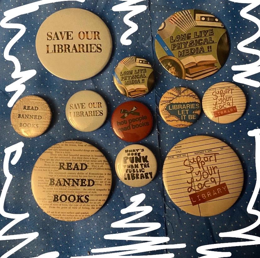 Library Buttons !! - Etsy