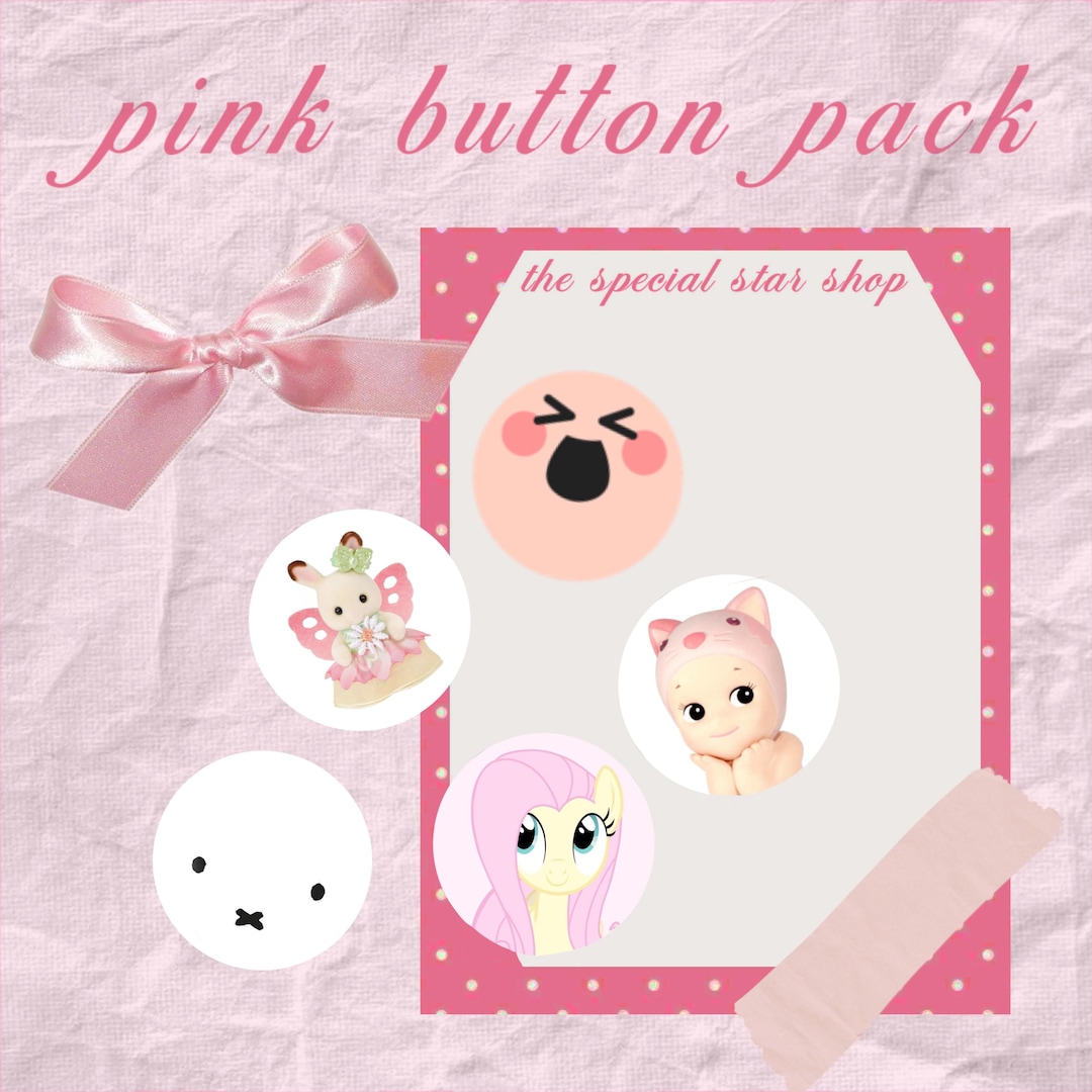 Pink Button Pack !! - Etsy