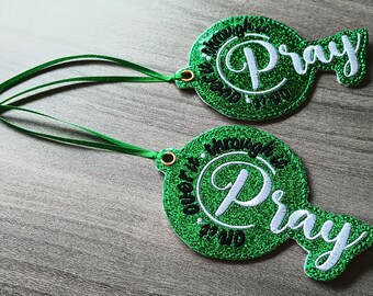 Prayer Vinyl Embroidered Bookmarks - 3 color choices