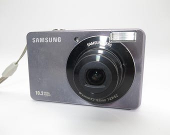 Samsung PL51 Ultra Compact Digital Camera 10.2MP 3x optical zoom + battery,  USB cable, 8gb, Y2K CCD camera, Tested and Works perfect