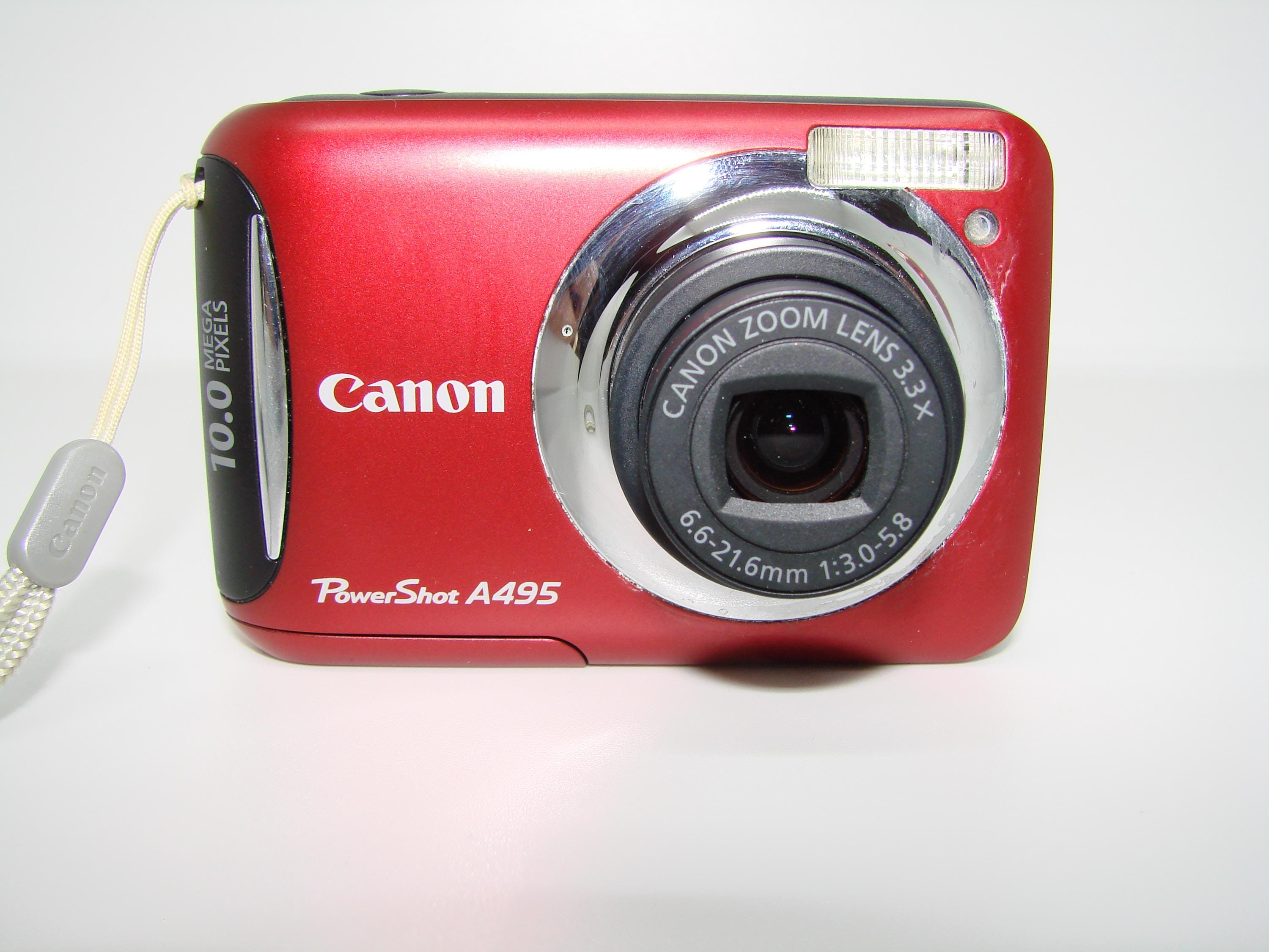 Canon Powershot A495 10.0MP Compact Retro Digital Camera Red 