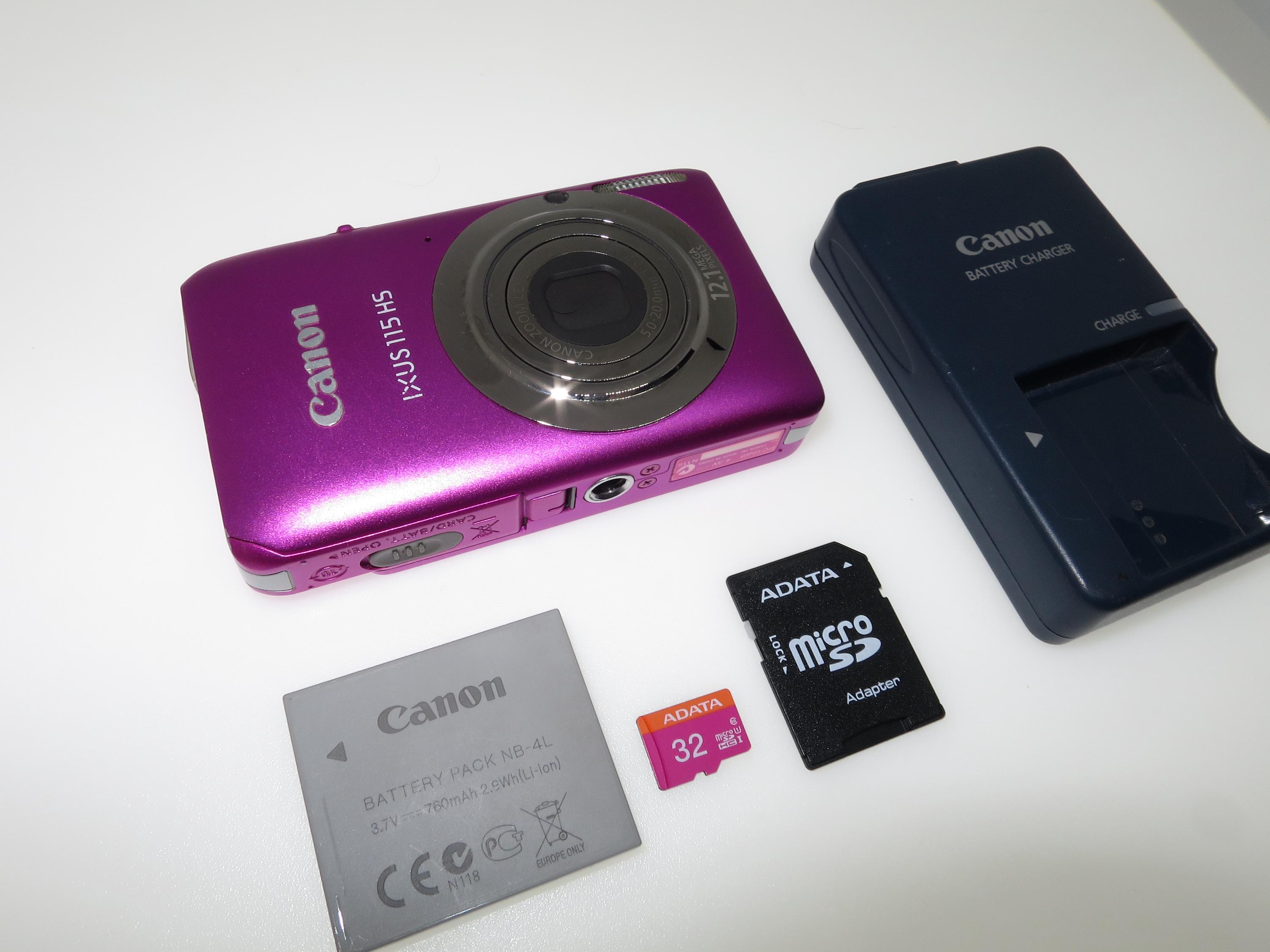 Canon IXUS 115 HS 超コンパクトデジタルカメラ（ピンク色）、32GB