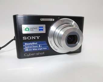 Sony Cyber-shot DSC-W320 14.1MP Digital Camera black color + usb charger + battery + memory card, Tested and Works excellent