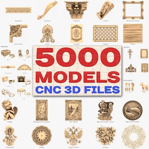 5000 3D models for CNC Router, stl file, stl, 3d cnc, cnc files, 3d model cnc, router, 3d stl file, cnc file, 3d stl cnc model, router