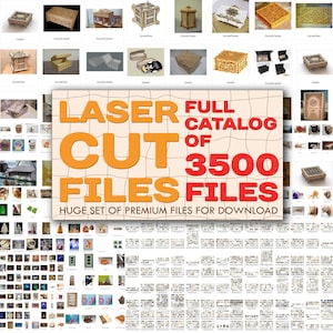 3500 file tagliati al laser di alta qualità! Il catalogo più grande del mondo! Foto nella descrizione! Licenza commerciale inclusa!