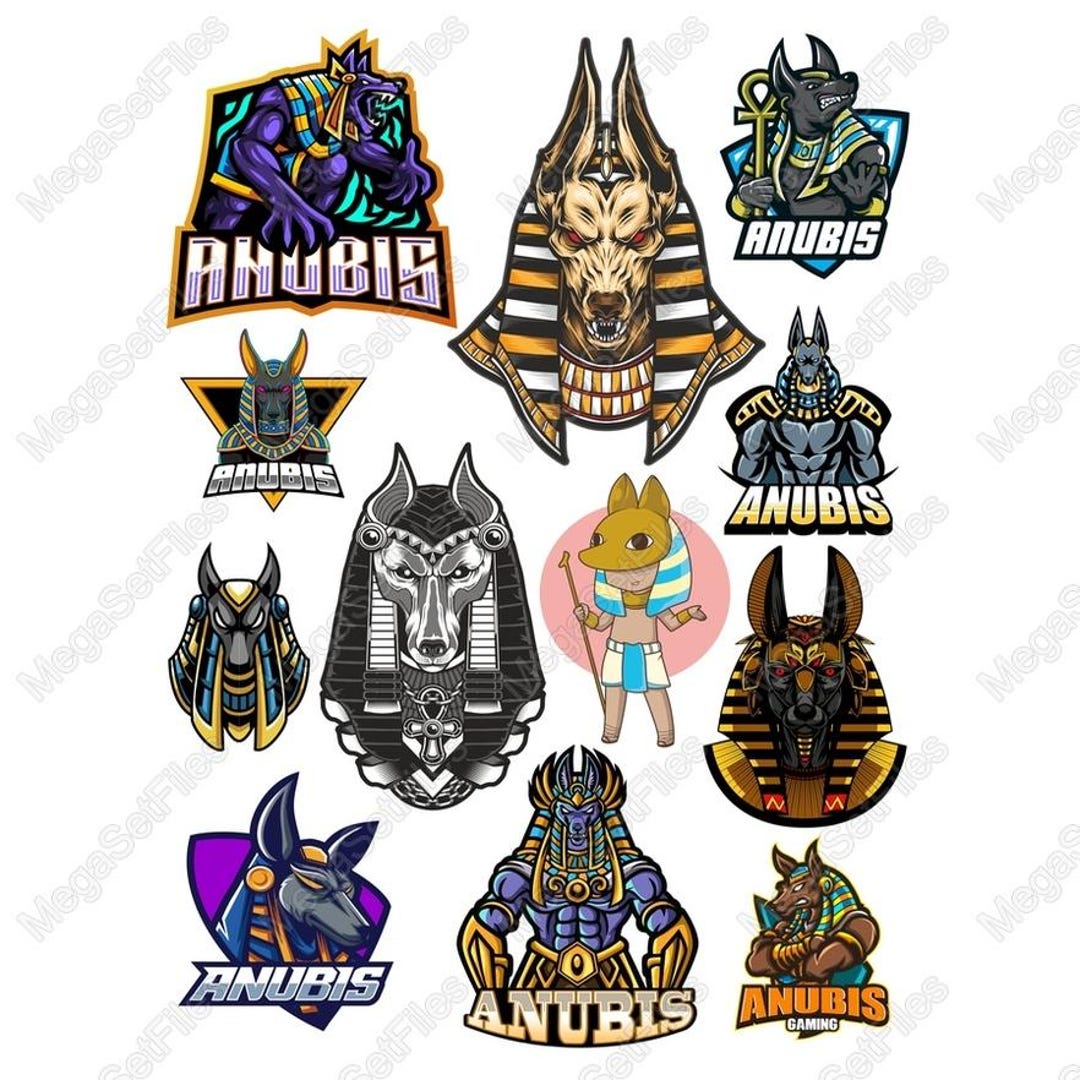 Anubis Egyptian God Clipart Set SVG PNG, Mythical Masked Warrior ...