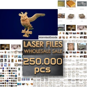 Laser Cut Files 250,000 Mega Set! The largest catalog in the world! Photo in the description! Commercial license included!