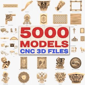 5000 3D models for CNC Router, cnc machine, carving machine, 3d file, 3d decor, stl model for cnc, cnc 3d, 3d model, model for cnc