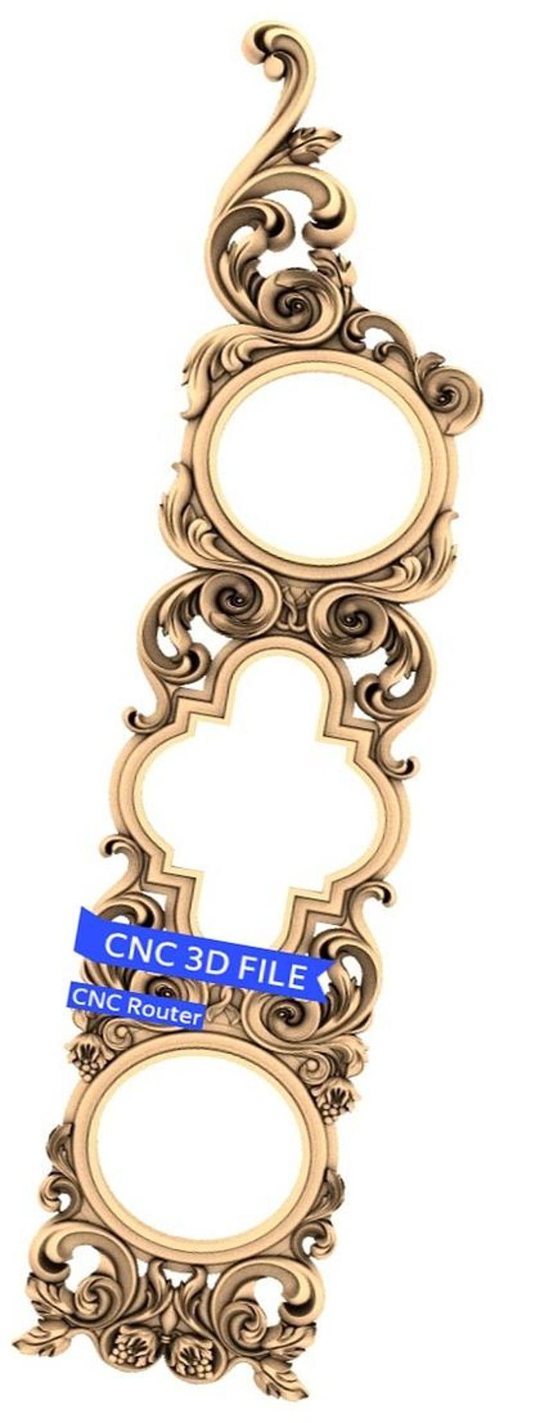 Cnc Router Geometric Frame Baroque Elegance Frame STL – Ornate Photo Frame for CNC Router - Etsy