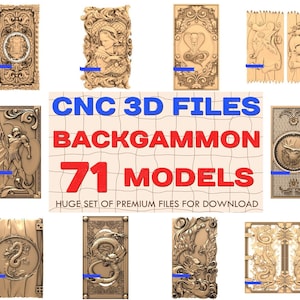 Backgammon 71 pcs CNC stl 3d models. Backgammon stl,Backgammon cnc,Backgammon 3d,Backgammon model,3d cnc model,cnc router files, artcam