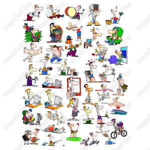 Quirky Cartoon Life Clipart Set in SVG, PNG | Humor & Everyday Themes for Crafts Design