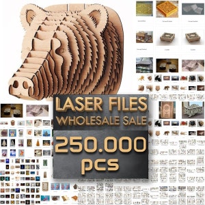 Laser Cut Files 250,000 Mega Set! The largest catalog in the world! Photo in the description! Commercial license included!