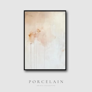 Arte mural wabi sabi neutro / Minimalista abstracto en bronce imprimible, póster de estilo japandi, arte digital en tonos tierra, decoración texturizada beige