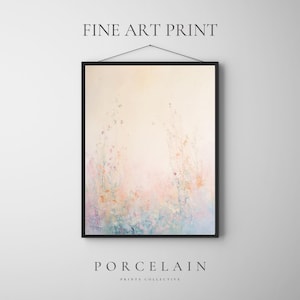 FINE ART PRINT Soft Floral Painting | Pastel Wildflower Botanical Print for Bedroom or Nursery Decor, Cottagecore Feminine Wall Decor
