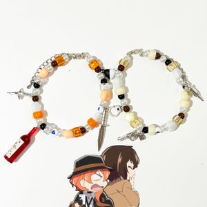 Chuuya and Dazai (Soukoku) Bungo Stray Dogs Matching Bracelets