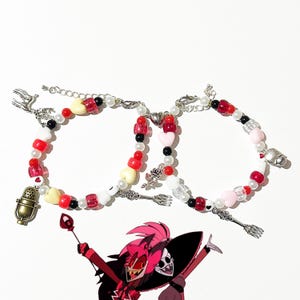 Pulseras a juego de Rosie y Alastor Hazbin Hotel
