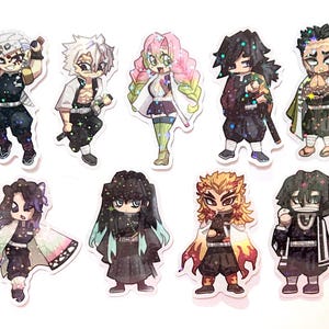 Demon Slayer Hashira Holographischer Aufkleber Set