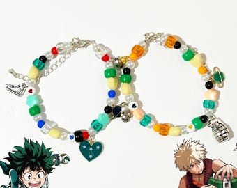 Bakugo and Deku Matching Bracelets