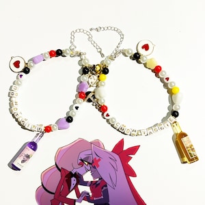 Pulseras a juego de Vaggie y Charlie Morningstar Hazbin Hotel