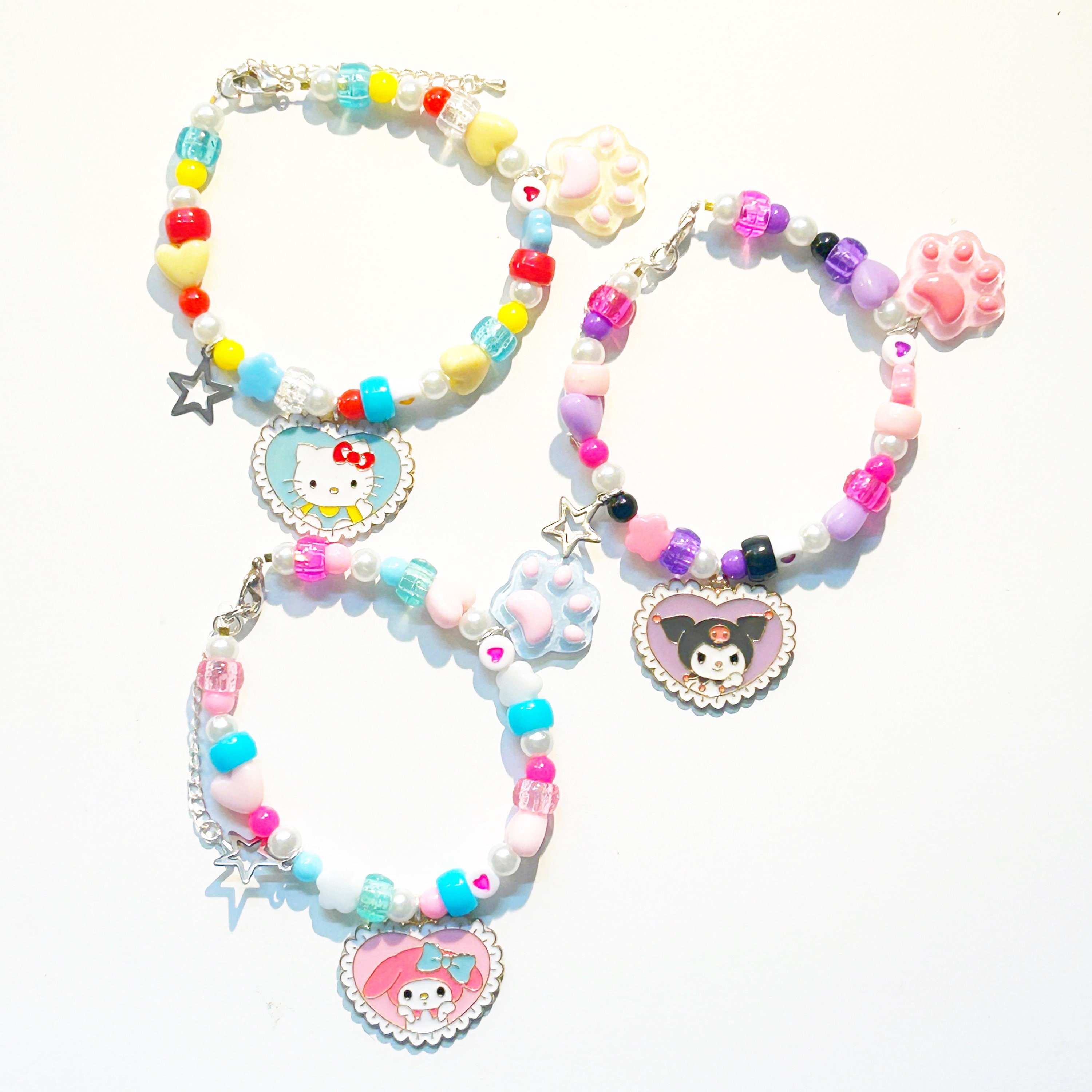 Bunny, Kitty, and Devil Matching Bracelets