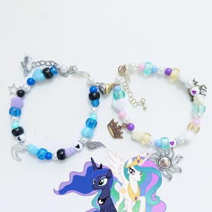 Celestia and Luna My Little Pony Matching Bracelets