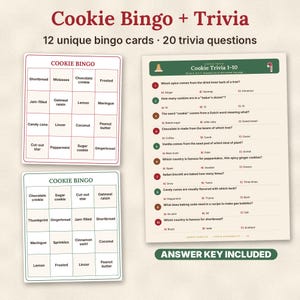 Christmas Cookie Exchange Kit, Printable Cookie Swap Party Invites, Ballots, Recipe Cards, Tent Cards image 10