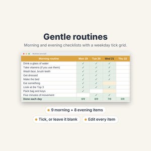 ADHD Daily Planner Spreadsheet, To-Do List with Auto Top 3 & Time Blocking image 8