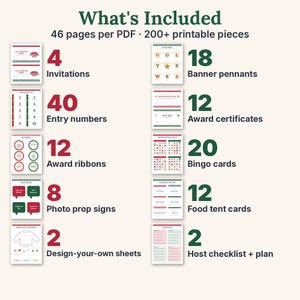 Kit imprimible para fiesta de suéteres navideños feos, boletas para concursos, premios, bingo e invitaciones. imagen 2