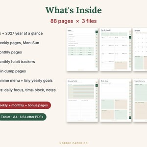 ADHD-planerare 2027, hyperlänkad digital och utskrivbar PDF för GoodNotes och iPad bild 7