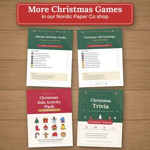 Christmas Charades Printable Party Game, 160 Act It Out and Draw & Guess Cards for Kids and Adults image 12