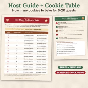 Christmas Cookie Exchange Kit, Printable Cookie Swap Party Invites, Ballots, Recipe Cards, Tent Cards image 8