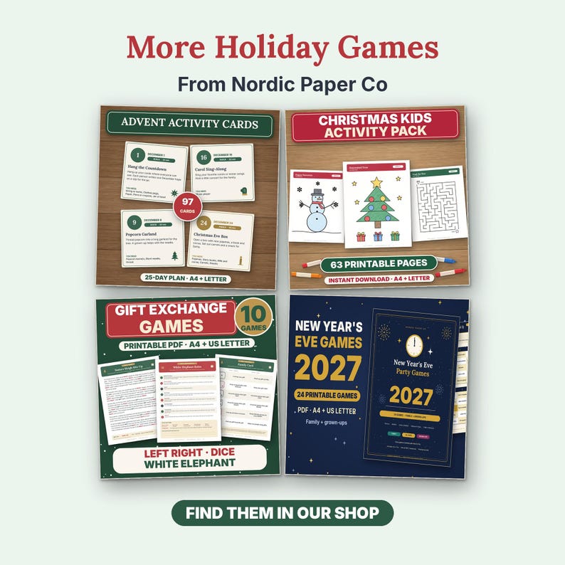 Christmas Would You Rather Game, Printable PDF, 220 Cards for Kids, Family & Adults image 12