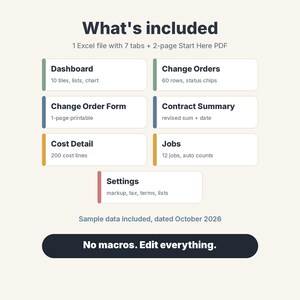 Construction Change Order Form & Log Template for Contractors and Remodelers image 9