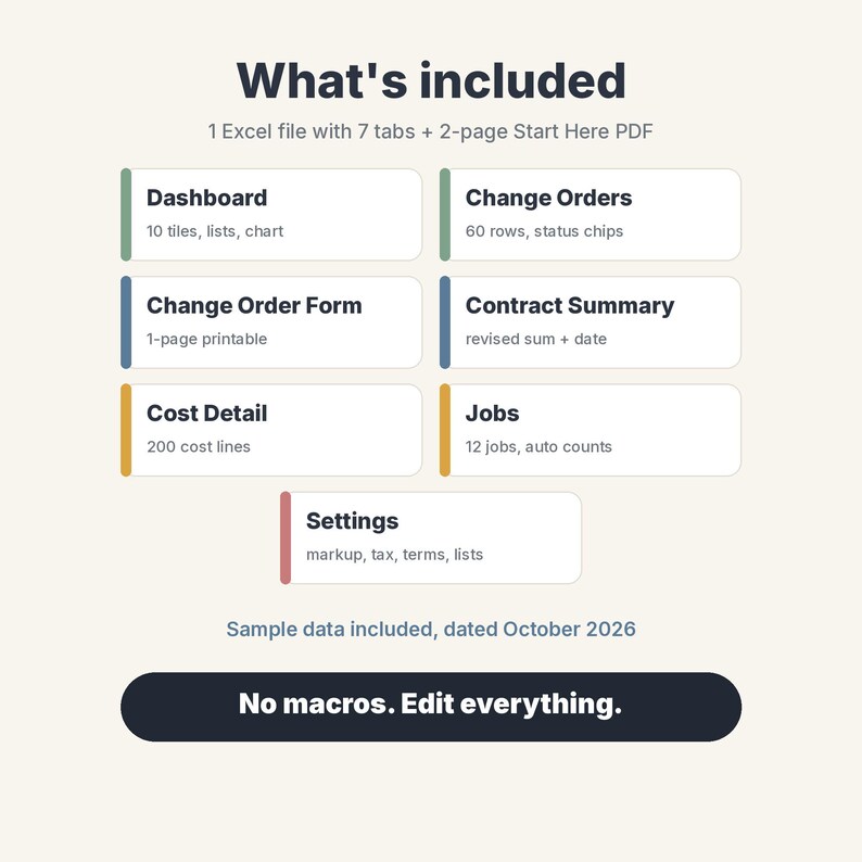 Construction Change Order Form & Log Template for Contractors and Remodelers image 9