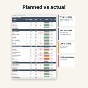 2027 Budget Planner Spreadsheet, Monthly Budget Template with Savings & Debt Tracker image 3